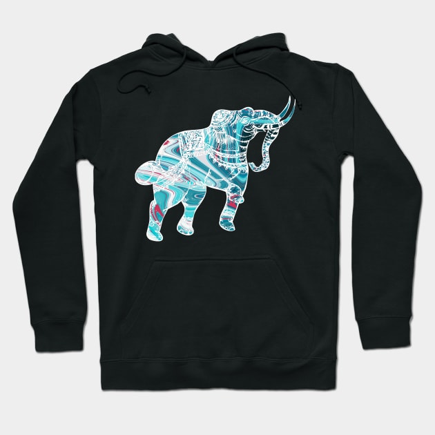 Ornate Thai Elephant In A Colorful Illustration Hoodie by VintCam